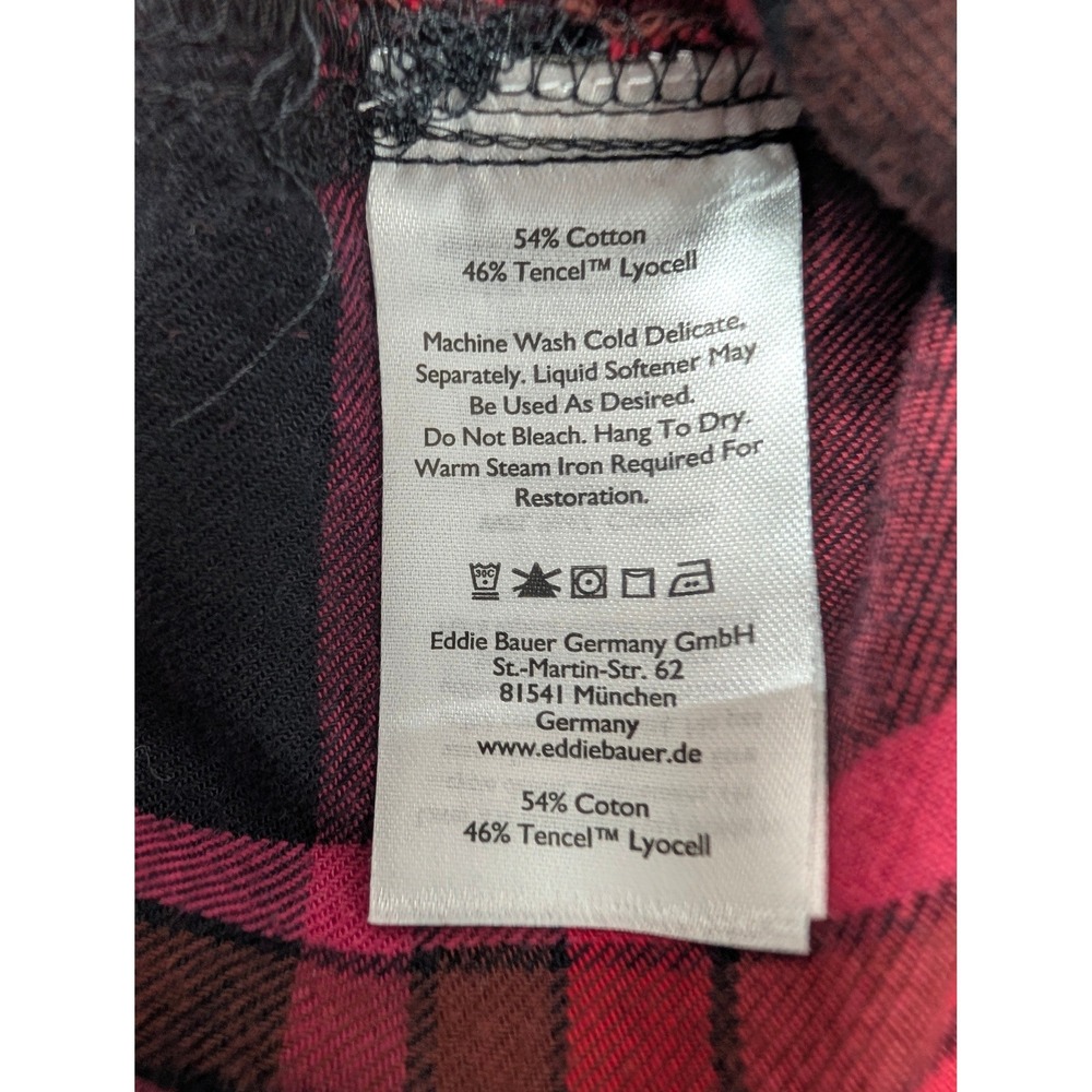 Eddie Bauer Women's Plaid Flannel Shirt Dress Size M‎ Long Sleeve Belted Tunic - Picture 10 of 11